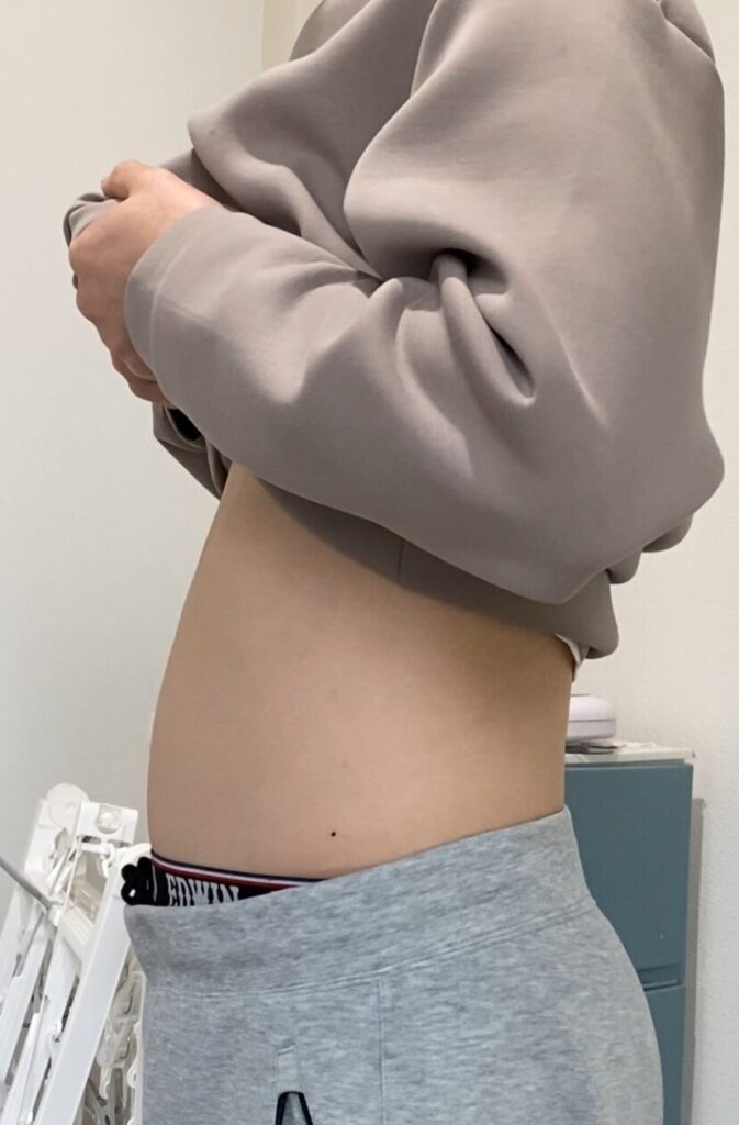 毎日30分ウォーキングした結果の体型(検証結果を示すため)